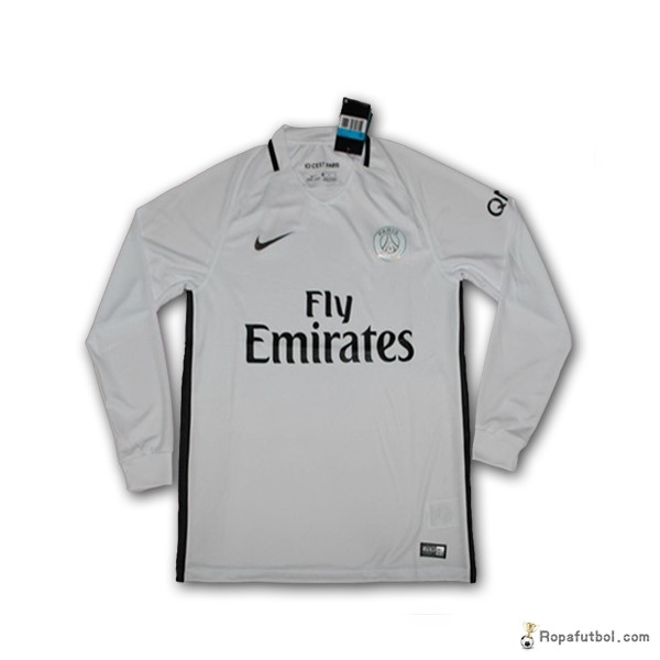 Camiseta Paris Saint Germain Replica Tercera Ropa ML 2016/17 Blanco